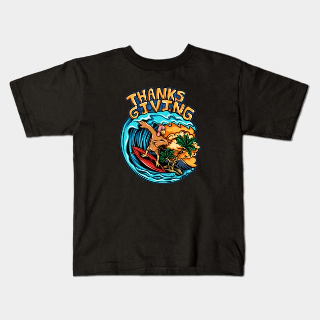 Thanksgiving Kids T-Shirt by Cool Abstract Design